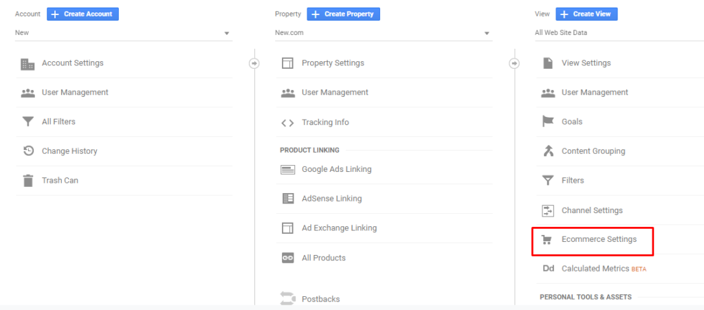 Magento 2 Google Analytics - enable ecommerce settings